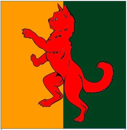 International Heraldry Day today. If I was to ever have a coat of arms, I would have one with split Azad Kashmir colours of gold and green with a rampant cat in Welsh red. https://t.co/ra8yAPyn8Y