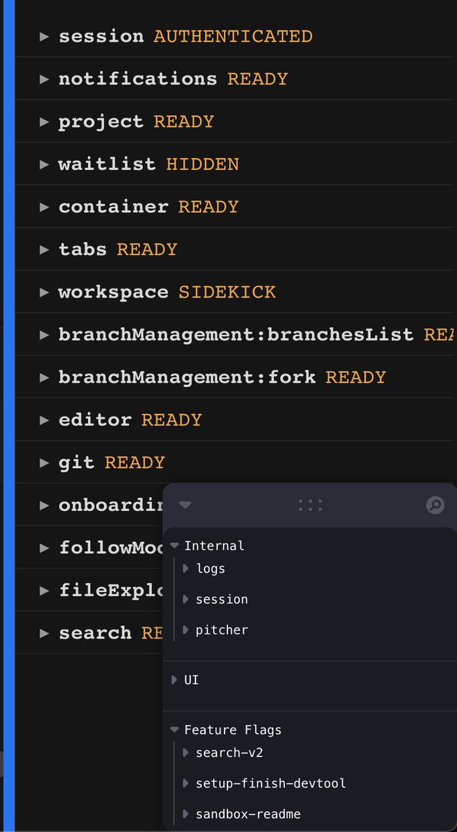 FWeinb's tweet photo. Got my @codesandbox projects invite and had some time to look into it. I even found the debug panel 😅 https://t.co/EpbUrgPM8R