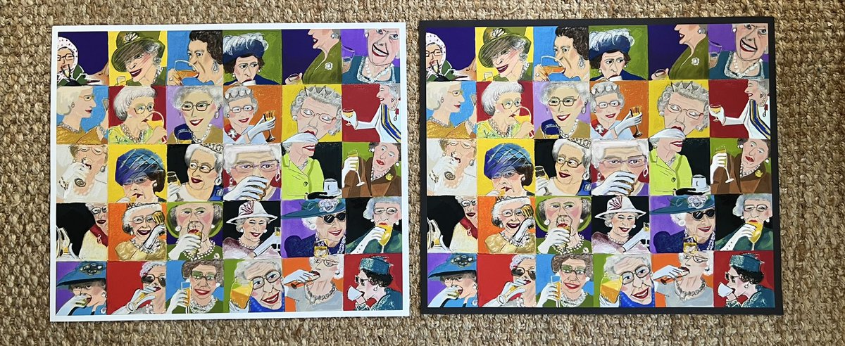 Deciding on what coloured frame for #GraysonsArtClub Exhibition later this year. Any thoughts? I cannot decide <a href="/Alan_Measles/">Grayson Perry</a> <a href="/Philippa_Perry/">Philippa_Perry</a> <a href="/mac_birmingham/">Midlands Arts Centre (MAC)</a> <a href="/SwanFilmsTV/">Swan Films</a> #artclub #giclee #hermajesty #chinchin