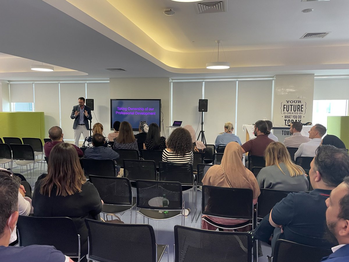 Such an important topic for all educators “Taking ownership of Our Own Professional Development”, brilliant presentation from <a href="/McblaneJames/">James McBlane</a> 🕺🏽 at the 2nd <a href="/collabuae/">#CollabUAE</a> Teach Meet

#CollabUAE 🇦🇪 #CollabUAETM
