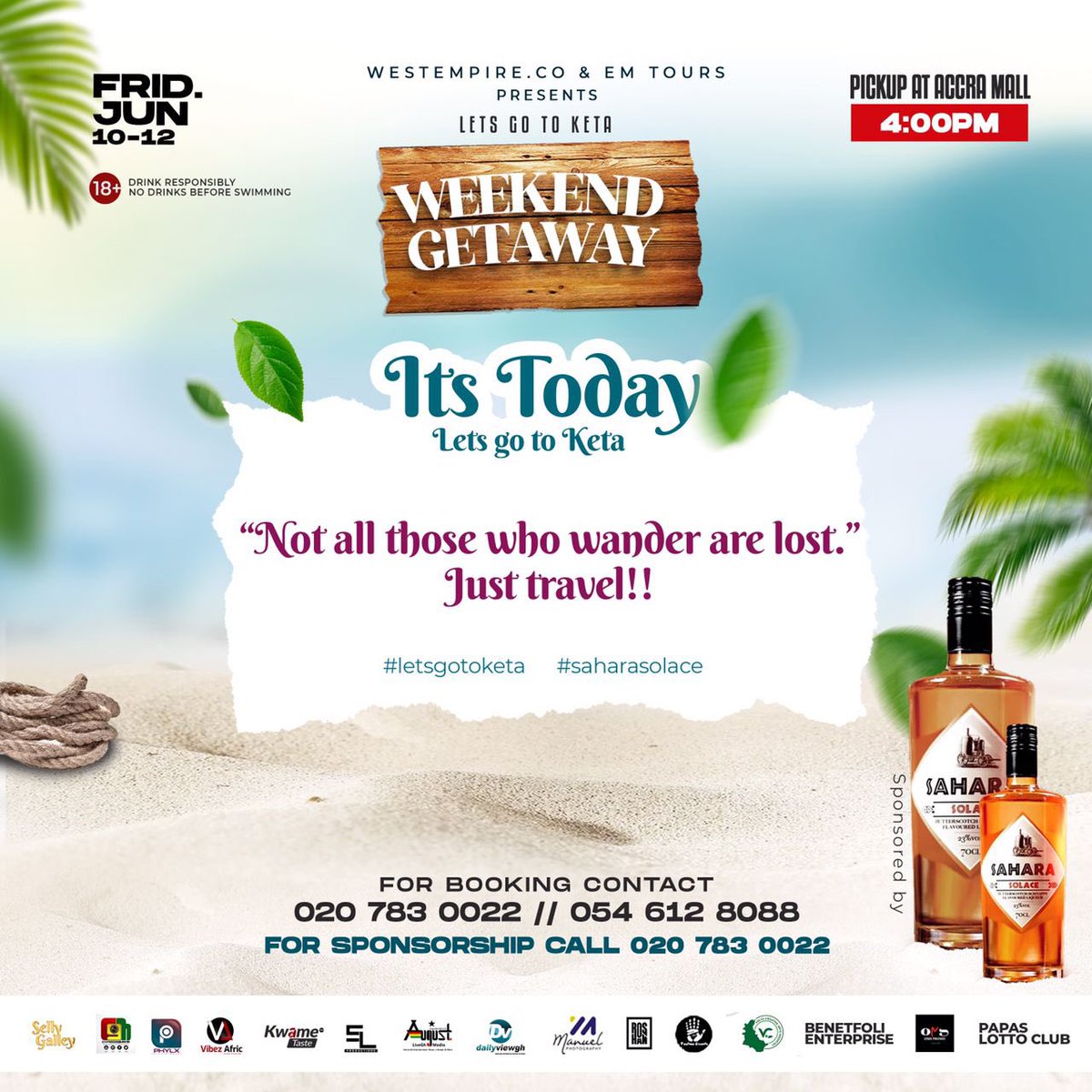 Oms_Prom0's tweet photo. The longe awaiting Trip to Keta start Today. The Bus is setting off at 4:00pm at @accramallltd with @weliveafrica_tv @sellygalley @vickyzugah @mr_moodseasons @dj_sedem @djblackboigh
Sponsored by @Sahara_solace
#LetsGoToKeta #TourKeta #VoltaToTheWorld #TourKeta #visitvolta https://t.co/oF9zcZEMqa