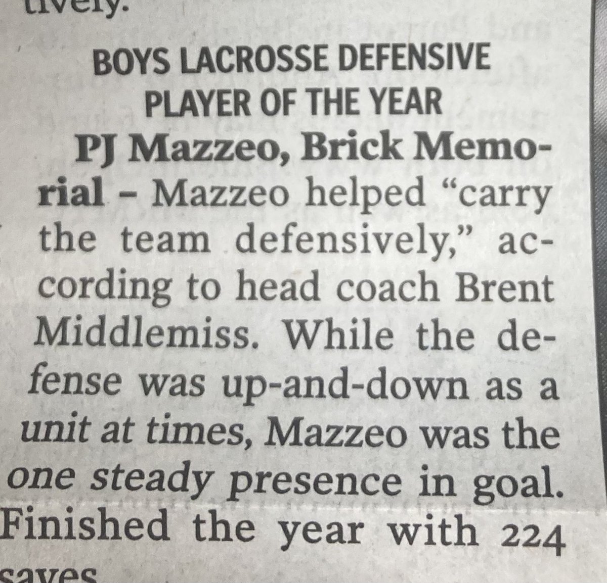 BMHSBLAX's tweet photo. Congrats to these mustangs for being recognized by the ocean star @AulisiDaniel offensive player of year
@djrinyak henry lindquist  honorable mention
@pmazzeo1 defensive player of the year  
 @JakeGallo1 @ChaseDeveau colin calabrese honorable mention @BMSTANGSports https://t.co/ktw20TRPfr