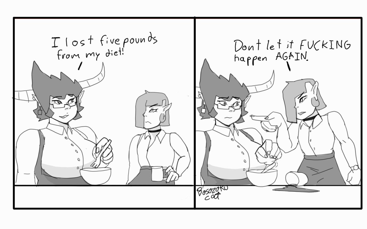 Geoastrocat's tweet photo. Whats the opposite of fatphobic?
#oc #originalcharacter #demon #monstergirl #comic #comicstrip #webcomic #officehell https://t.co/QAqu1z98wD