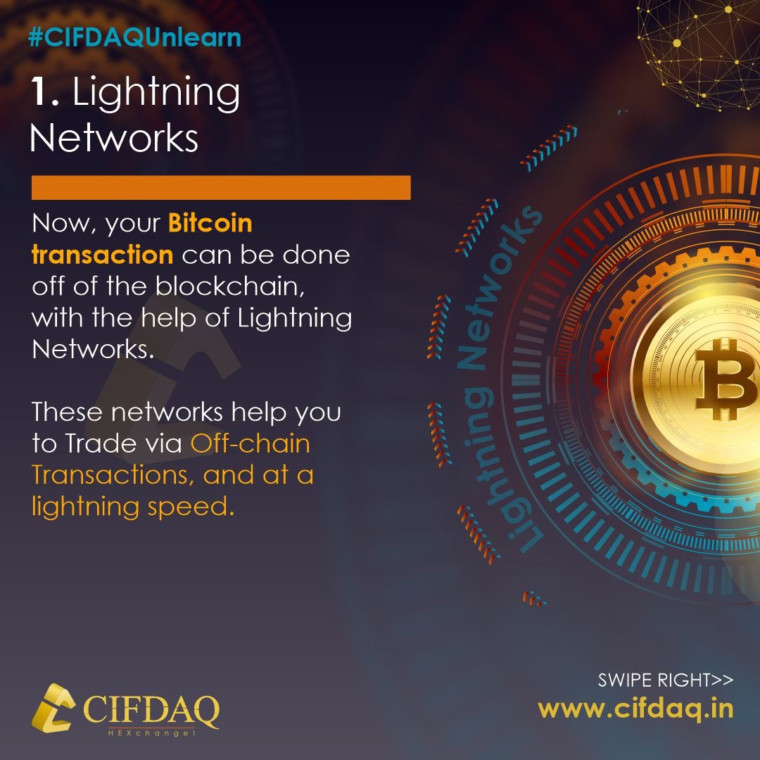 cifdaq's tweet image. You know #Crypto Transactions are fast, but do you know What is Faster than Fast❓With #CIFDAQUnlearn📝, learn about #LightningNetworks ⚡️, the #SecondLayer to the #Bitcoin Network which makes your transactions faster.⚡️✨ 

#cryptocurrencies #BTC