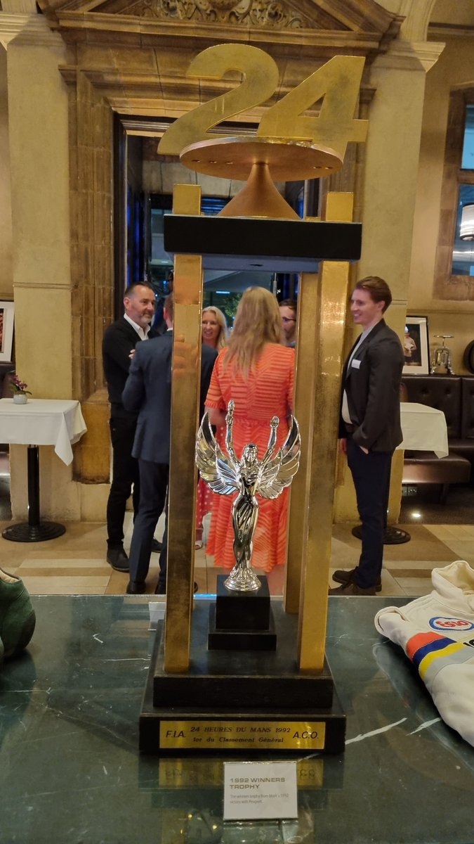 StevePerryCIM's tweet photo. Extremely excited to watch the @24hoursoflemans this weekend, even more so after celebrating last night with @markblundellf1 and @TheoPaphitis. 30 years since Mark won it 🏆 Superb event @MBPartners #LeMans24 https://t.co/JGKwHZv7Pp
