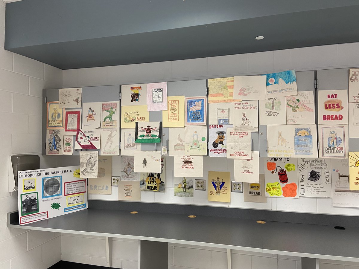 Student artwork from WWI Unit &amp; Industrial Revolution Unit #barnegatinspires