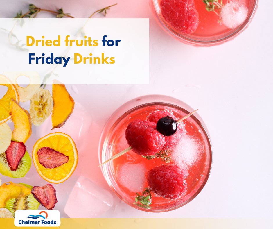 Happy Friday! 

Chelmer Foods has a full range of tropical fruits for cocktails. Natural Dried Fruits add color and flavor to the beverage. 

Feel free to contact us and check our full list of products:
🌐Chelmerfoods.com
🗨sales@chelmerfoods.com