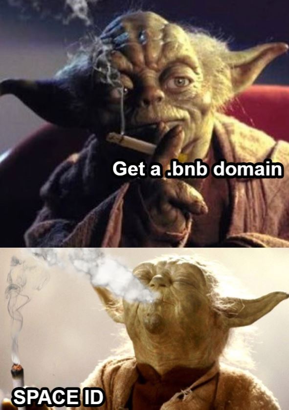 BrumRanyah's tweet photo. @SpaceIDProtocol    #SPACEID #SPACEIDMeme i want a .bnb domain! https://t.co/7okS5eIHyv