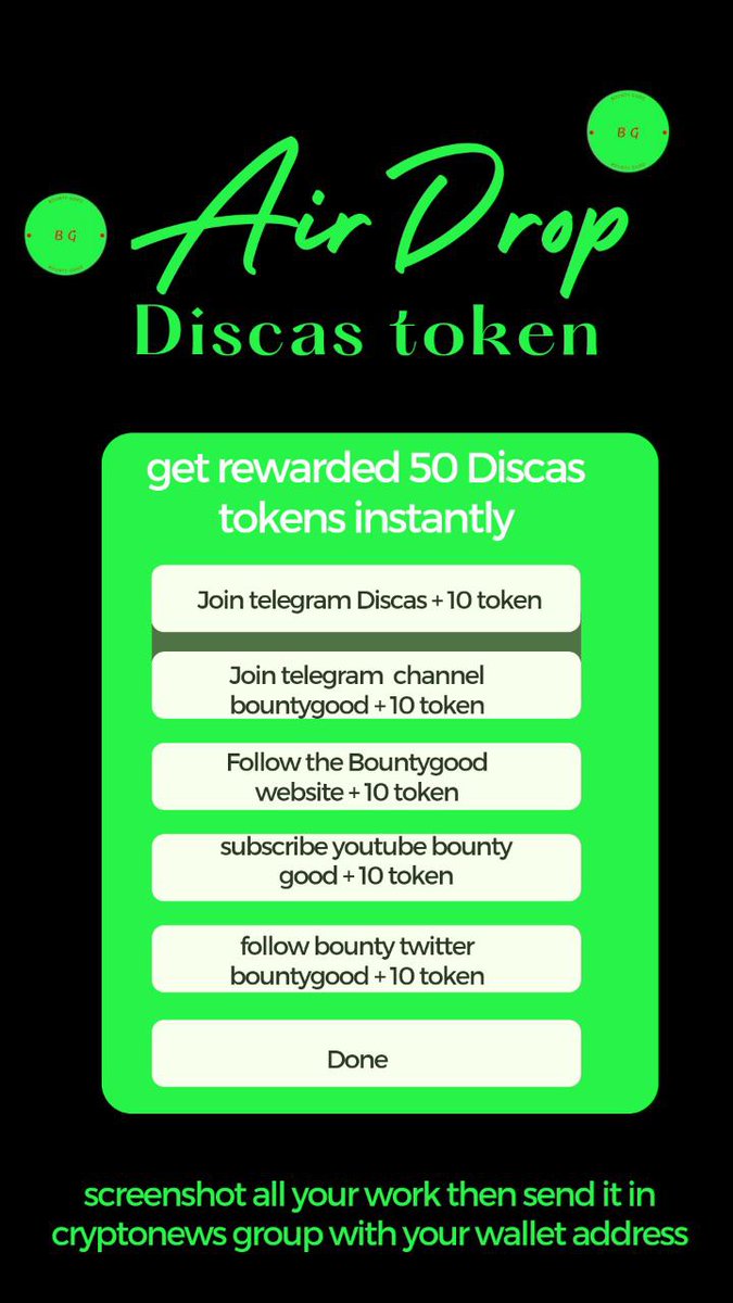 dropseraa's tweet photo. AIRDROP Discas Token
instant reward, only for 
The fastest 200 participants
Join here here : https://t.co/RBKqefbxDd

#AirdropCrypto
#Airdrops @DisCas_DAC #BSC https://t.co/mkmiqofR8E