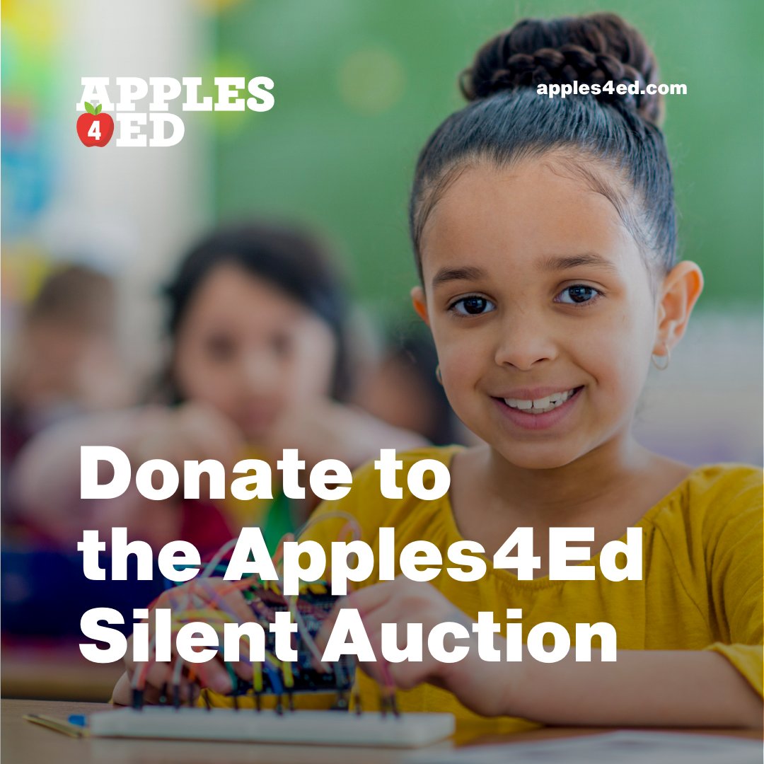 usapples's tweet photo. Our NextGen Apple Fellows are holding a #silentauction to benefit #Apples4Ed and need your support! They are looking for donated items, gift cards and/or experiences to auction off. The silent auction runs August 1 and culminates at #Outlook2022 on August 18!
1/5 https://t.co/lgO8GD3Ve0