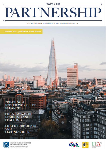 The #summer issue of our Italy-UK Partnership magazine is out! 
In this issue we analysed the #work of the #future: what has happened since the pandemic and how work has changed
👏Thank you to our members for their contribution!
📖Enjoy the reading! bit.ly/3zx7yT8