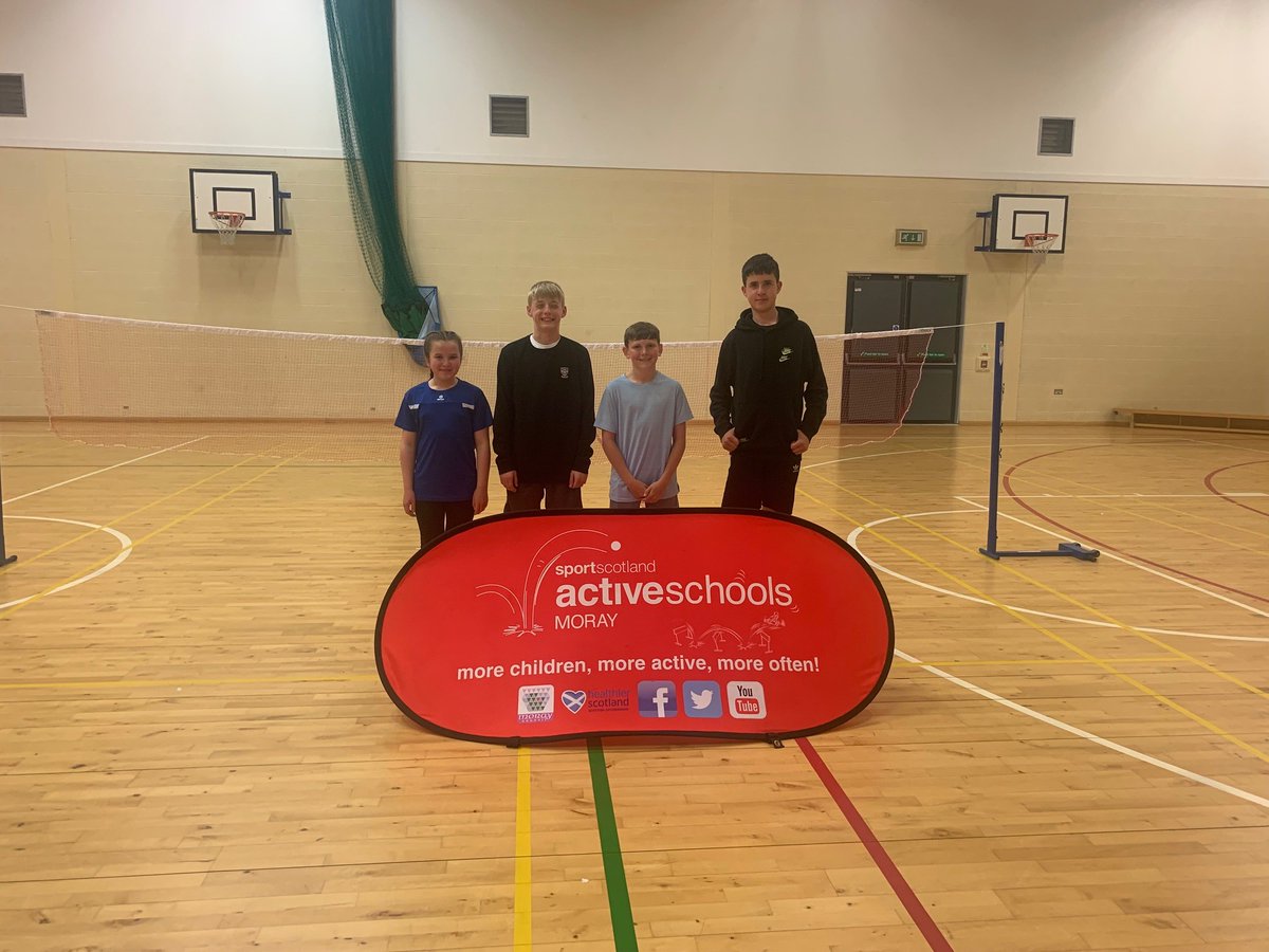 Buckie_ASC's tweet photo. Well done to Buckie High’s S1-3 Badminton team who were competing in the Moray Secondary Schools Competition last week. 
All 4 played to a very high standard throughout! 
Well done 
🏸🏸🏸
@buckie_pe @BuckieHighNews https://t.co/Aj3QPn1Dz3