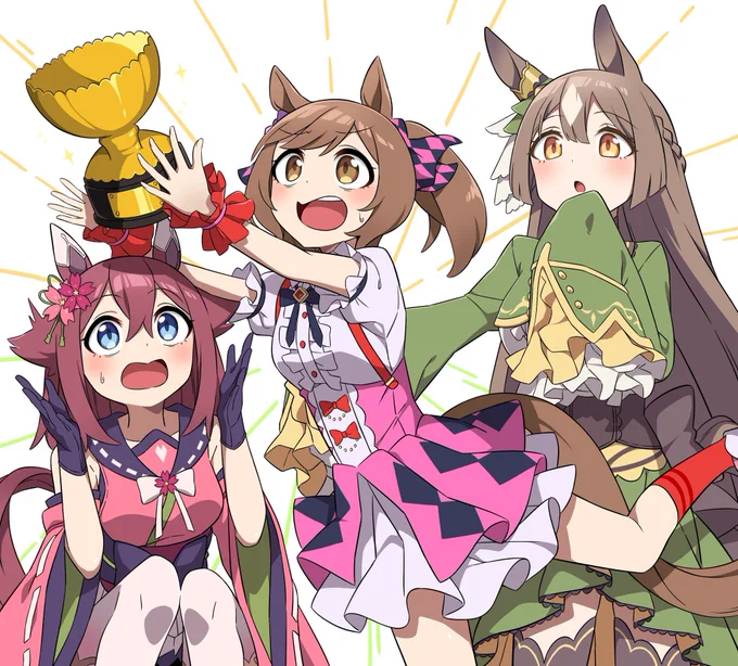 半年早いな〜今年は複数人描きが多かったから思ったより作品数少なめ🫥
 #2022年自分が選ぶ今年上半期の4枚
#ウマ娘 
