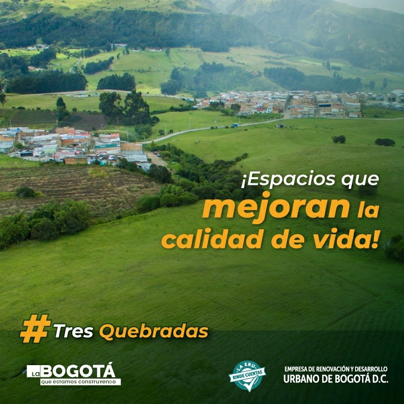 RenoBo_Bogota's tweet photo. 🚨Atención: Publicamos los términos definitivos para el diseño de perfiles viales, nivel de factibilidad de redes de acueducto, alcantarillado pluvial y sanitario y estudio de tránsito para la modificación del plan parcial #TresQuebradas, Usme.
Consulta👉https://t.co/AioIf96GaD https://t.co/Eap4XbtsvL