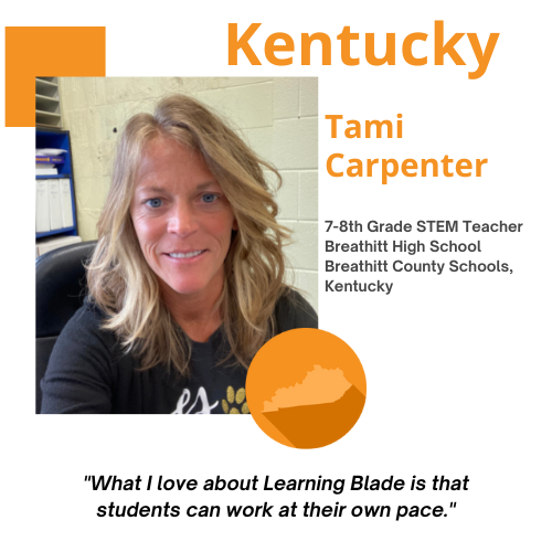 Congratulations to our Kentucky #LearningBladeEducatoroftheYear2022, Tami Carpenter! We appreciate everything you do for your students! See all the state winners here: conta.cc/3aJwFI1 
@Haggard4Cov
#CTE #STEM #stemeducation #CTE #AfterschoolWorksInKY