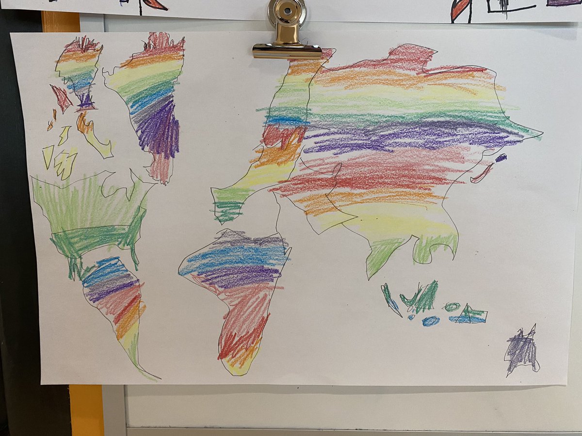 In 2-1 we talk a lot about being supportive of any person no matter what they like, or who they love, or how they present! I imagine a world filled with love and kindness #whatiftheworldwaslikethis <a href="/DesmondHDSB/">Viola Desmond Public School</a>