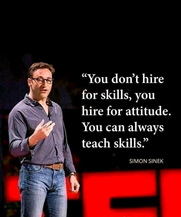 Incipient Corp. (@incipientcorp) on Twitter photo We couldn't agree more!
The capacities to innovate, think out of the box, collaborate with others, be resilient and maintain with our values are more important than any technical skills which can always be acquired over time.
What do you think?
<a href="/simonsinek/">Simon Sinek</a>
#futureofwork We couldn't agree more!
The capacities to innovate, think out of the box, collaborate with others, be resilient and maintain with our values are more important than any technical skills which can always be acquired over time.
What do you think?
<a href="/simonsinek/">Simon Sinek</a>
#futureofwork