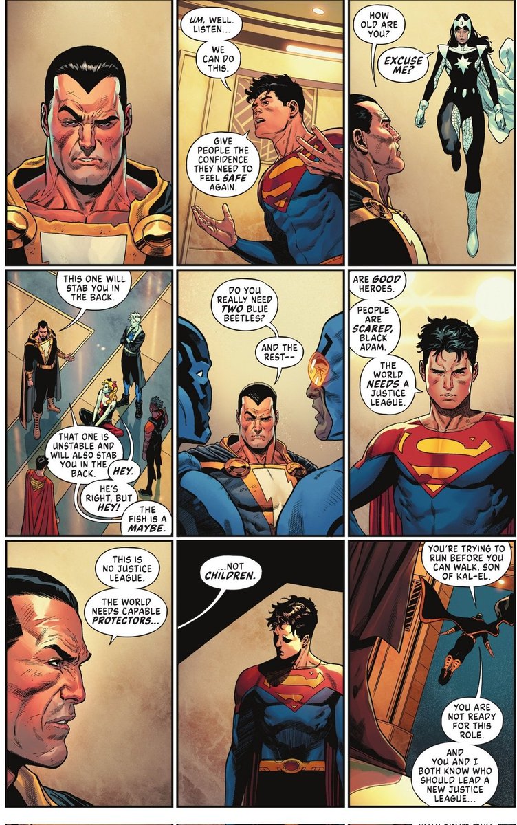 DeviantOfDeath's tweet photo. ❪ #⃝𝔏  ｡ ❫  ⨾ Black Adam spitting those facts about this trash lineup https://t.co/9CIvTC55p6