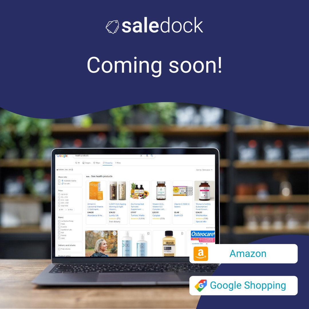 SaledockPOS's tweet photo. ✨ COMING SOON ✨
Does your eCommerce provider support Amazon & Google Shopping? We know these features are important to our customers which is why we are adding them to our feature list!
🖱️ https://t.co/27RFH3VDa0
#epossolutions #retailsolutions #ecommercesolutions https://t.co/N1XsytfOPF