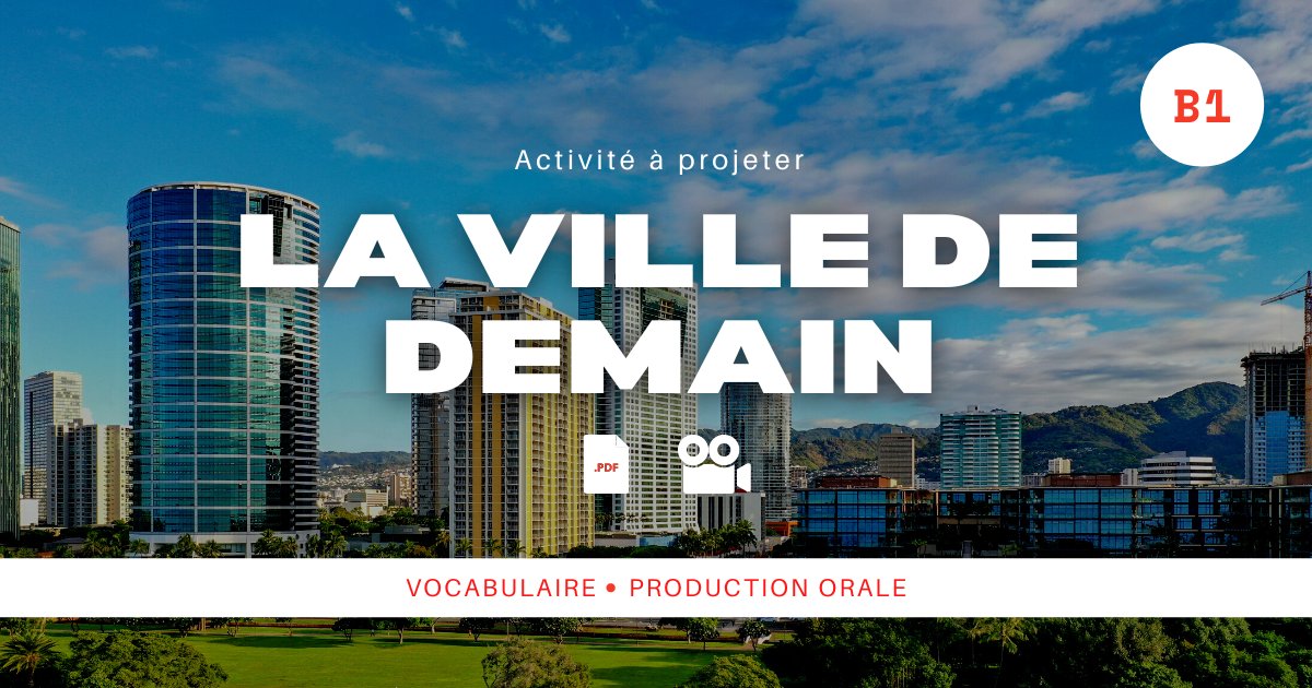 Voici notre nouvelle ressource pédagogique : la ville de demain🏡, pour utiliser le lexique de l'environnement en lien avec certains points de grammaire (comparaison/ futur simple). 
👉Téléchargez l'activité ici : toofrench.com/produit/la-vil…