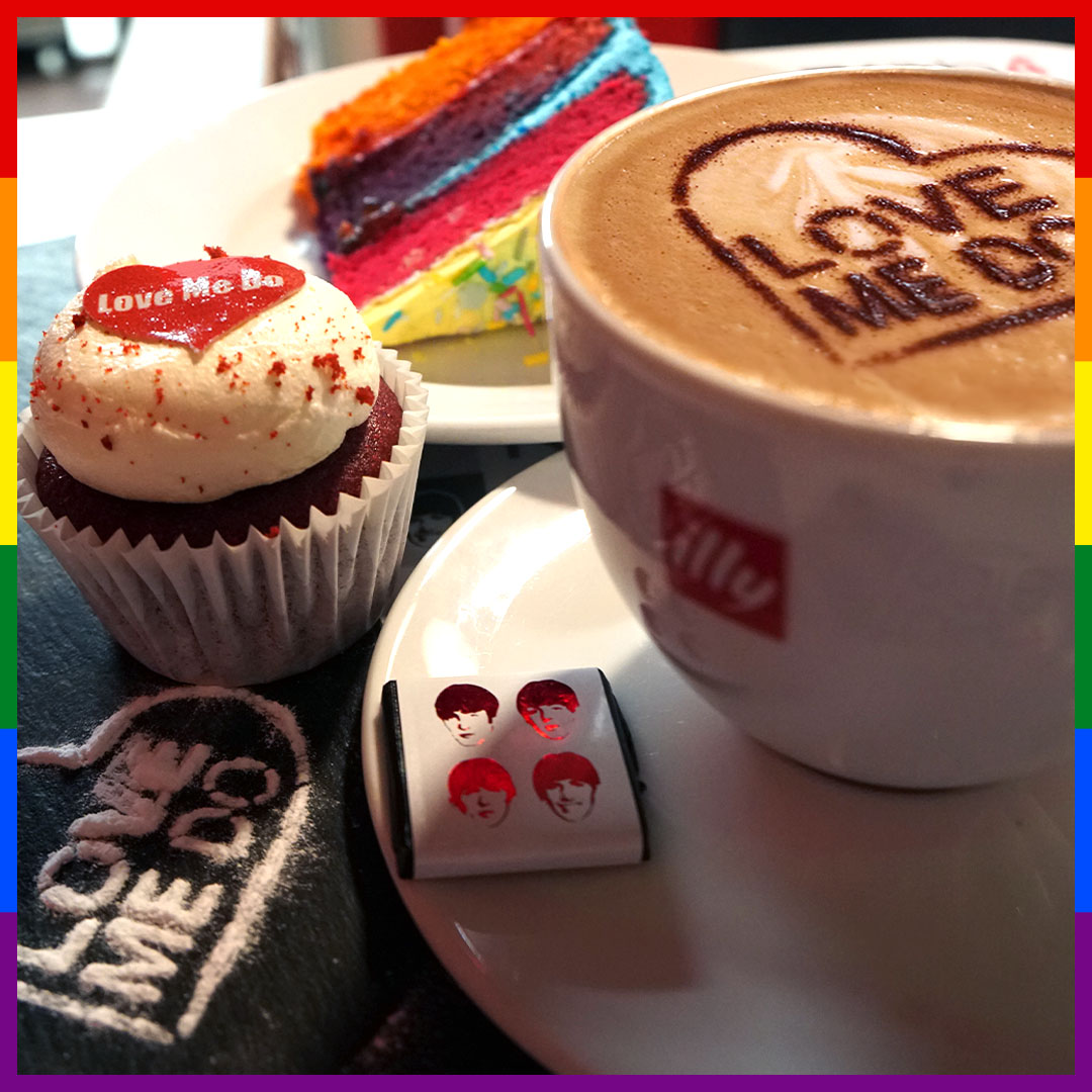 Celebrate love this #PrideMonth with our vegan rainbow cake and #LoveMeDo60 range ❤️🧡💛💚💙💜