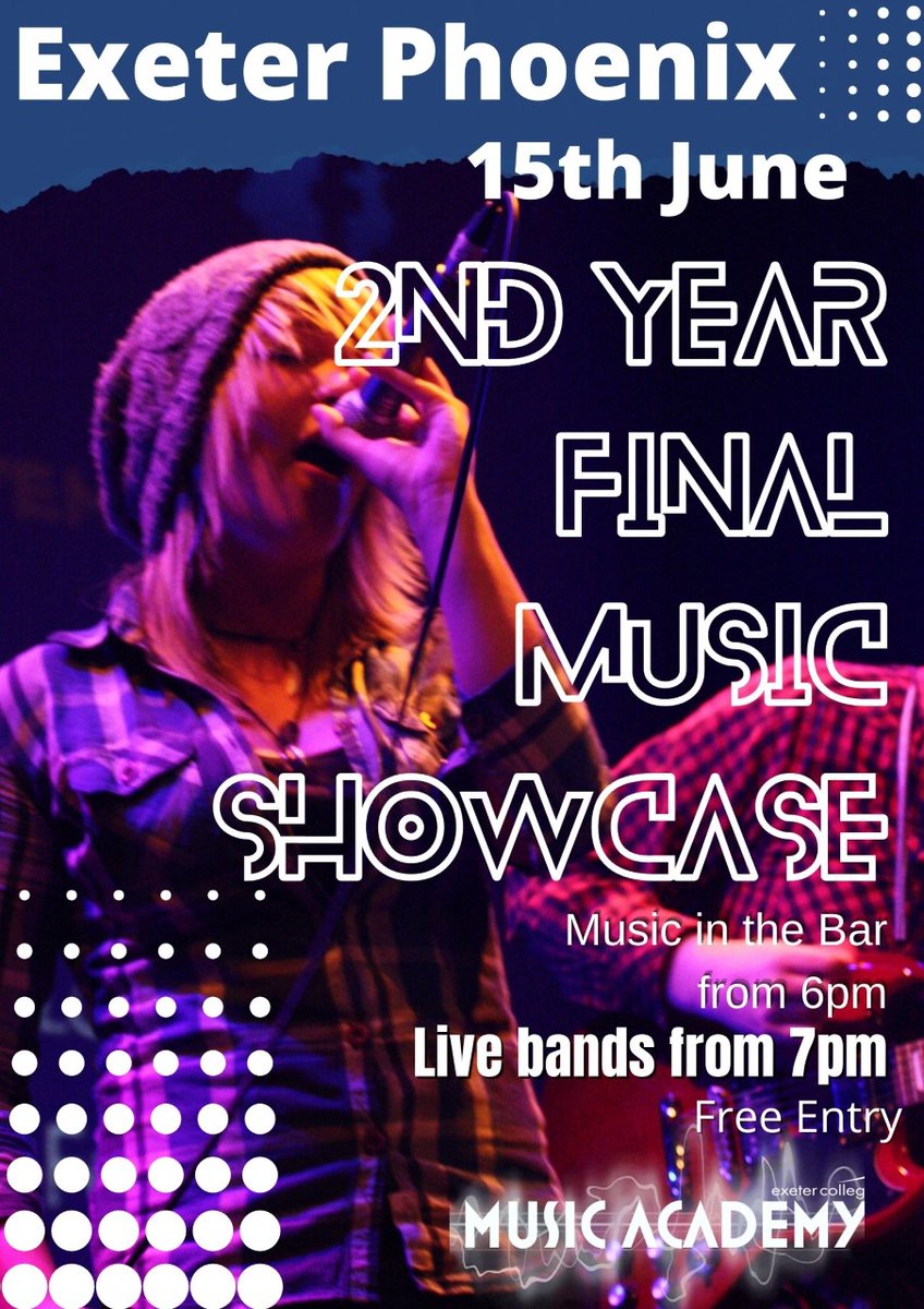 ExeterCollMPA's tweet photo. Next Wednesday our 2nd year music student will perform their final showcase. Free entry! #music #performance #ExeterCollege #execollproud #livemusic https://t.co/6TNdt2yEbj