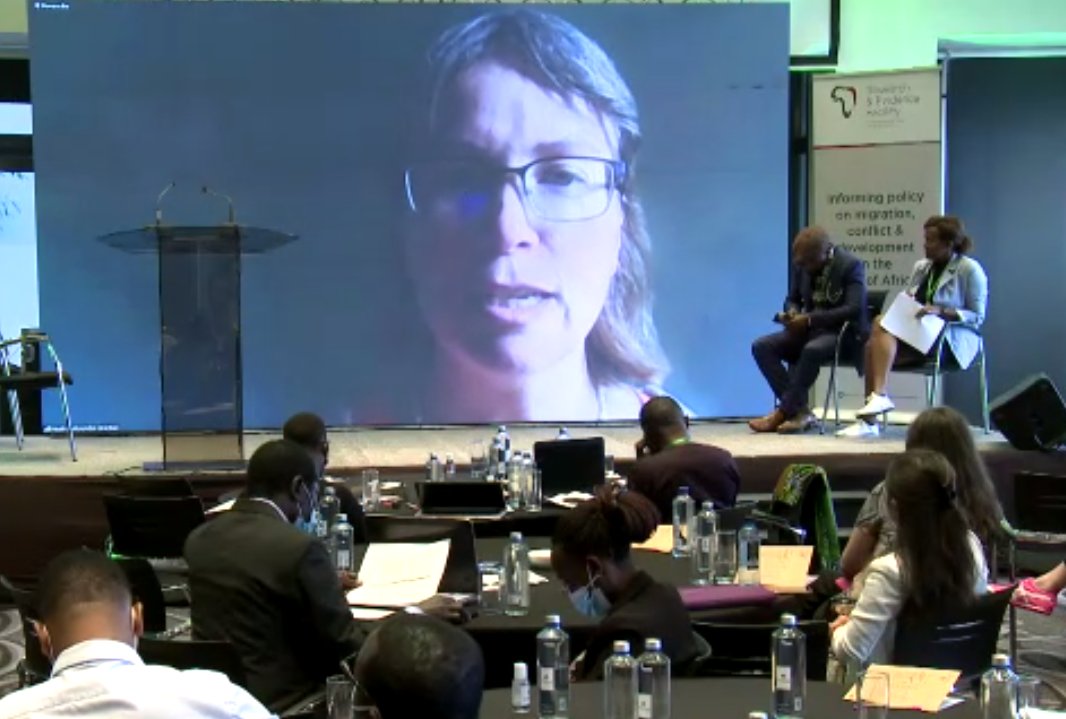 Lerrning's tweet photo. Virtual contribution from Heather Alexander, @Lerrning, on the link between the work in East Africa, led by @AMADPOC, and in the Middle East, led by @ifi_aub, on localized knowledge ecosystems, supported by @IDRC_CRDI at #REFConference22. https://t.co/0tKxOjgbDE
