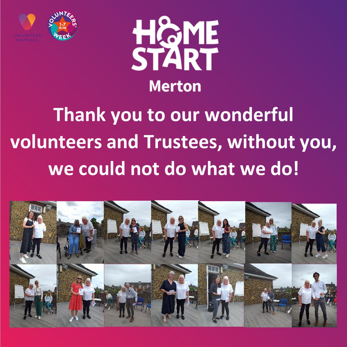 Our volunteers the #heartofhomestart and we have loved saying thank you to them all this #VolunteersWeek Our trained volunteers change lives; thank you for your amazing work!🌟💜