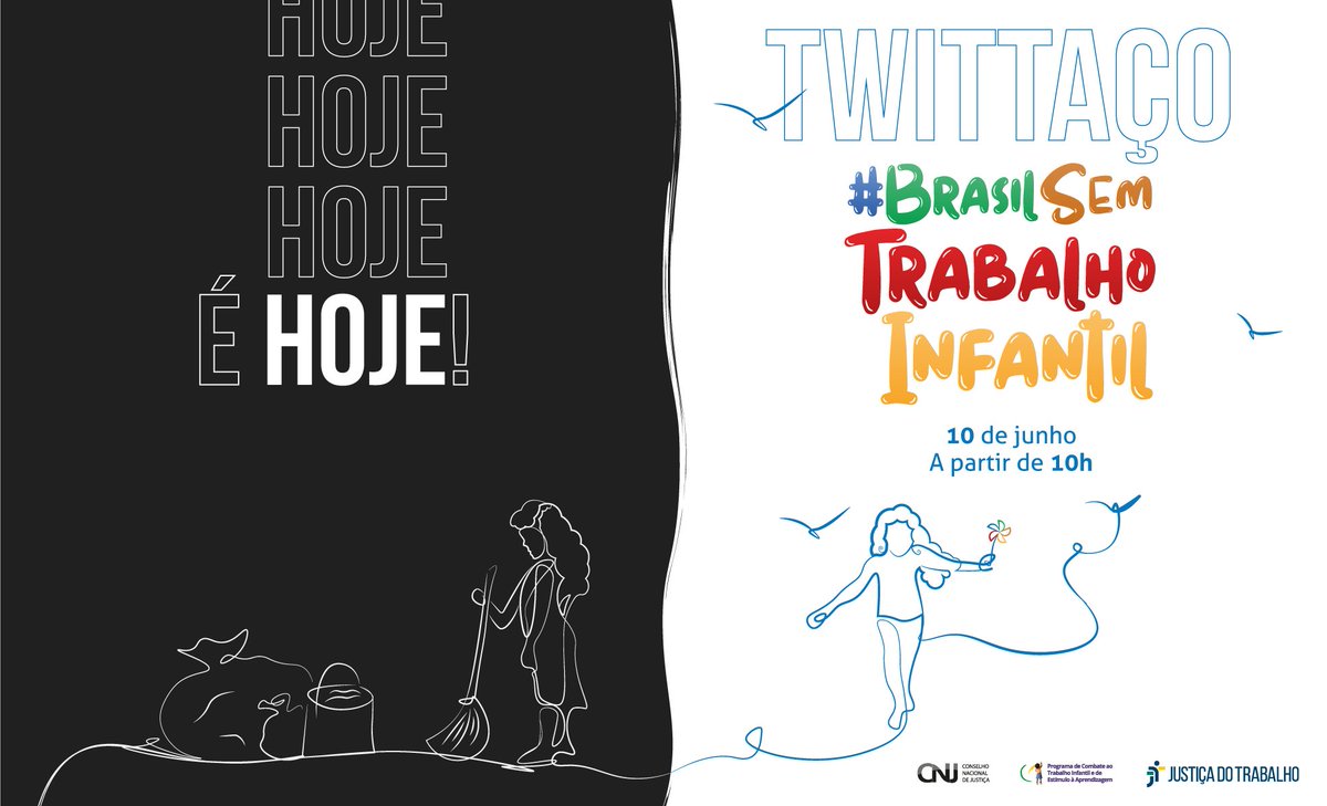 Junte-se ao movimento em favor da infância e da juventude brasileira! O trabalho infantil prejudica a aprendizagem das crianças que são tiradas da escola para trabalhar.

A conscientização é o melhor caminho! #BrasilSemTrabalhoInfantil