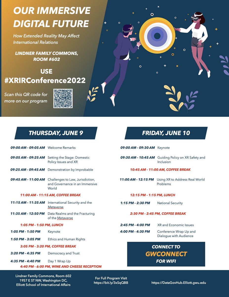 IIEPGW's tweet image. HAPPENING NOW! Join now for the keynote presentation in today&apos;s #XRIRConference2022 w/ @DataGovHub where @AGraylin, China President at @htc, will be presenting. Register and join us for the final day of the conference to hear from more incredible speakers: bit.ly/3xSqQBB