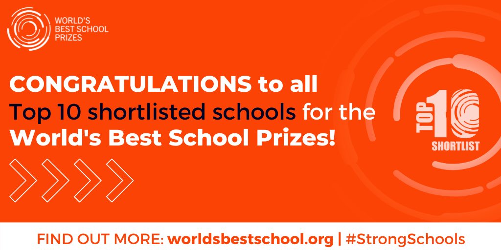 Congratulations to all the participating schools in the World's Best School Prizes for impacting the lives of their students and contributing to the benefit of their communities! 

#BestSchoolPrizes #StrongSchools #Schools #Education #WorldEduWeek #WorldsBestSchool
