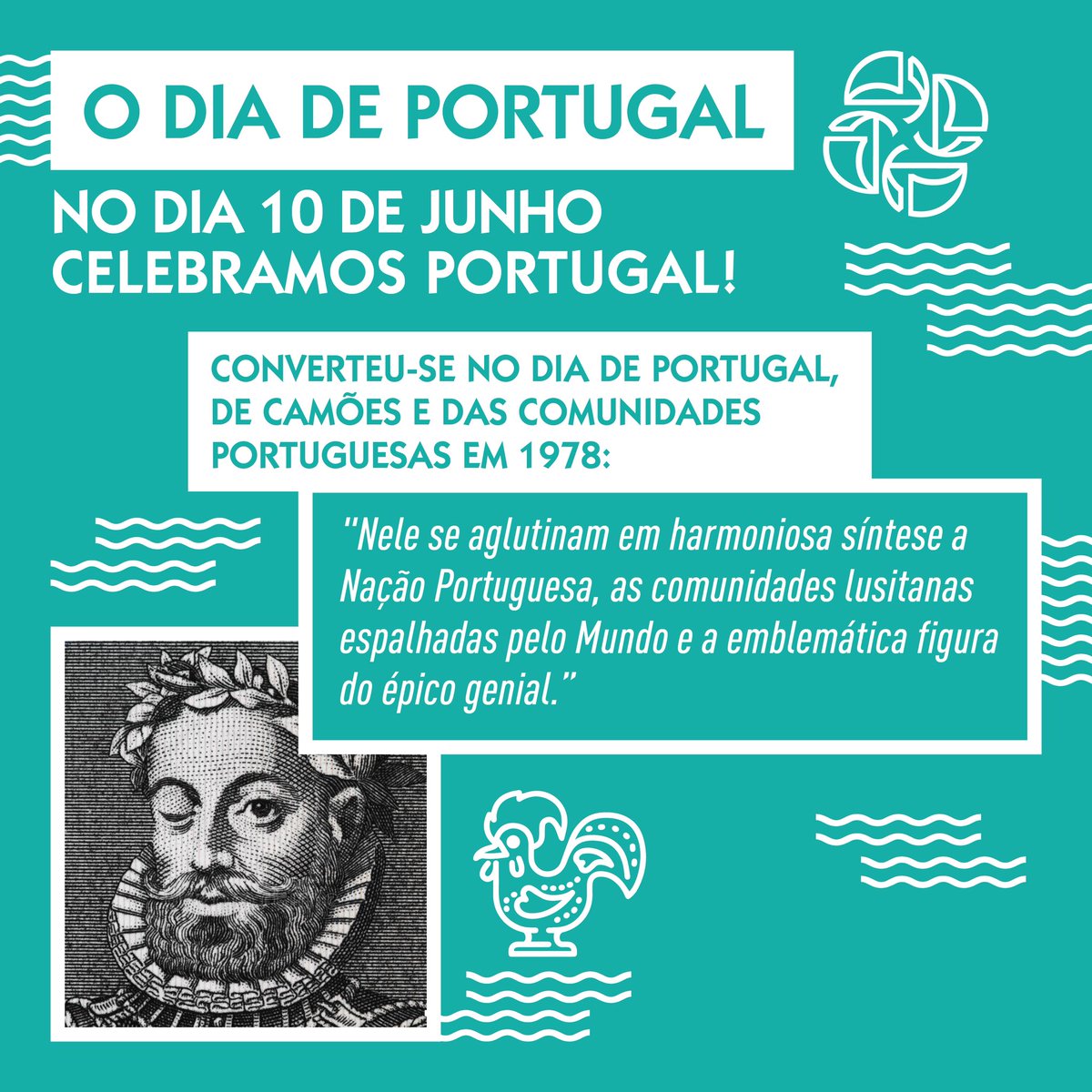 Aujourd’hui nous célébrons la journée du Portugal ou « Dia de Portugal, Camões e das Comunidades Portuguesas » 🇵🇹#DiadePortugal