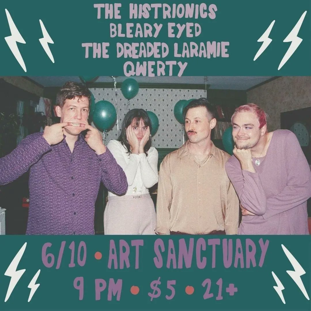 Tonight ⚡⚡ at the <a href="/ArtSanctuary/">Art Sanctuary</a> !! Poster says 9, but get there at 8 🌟 we're up first 🎈