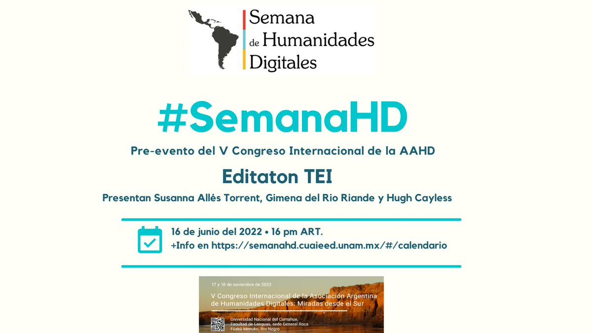 Asociación Argentina de Humanidades Digitales tweet media
