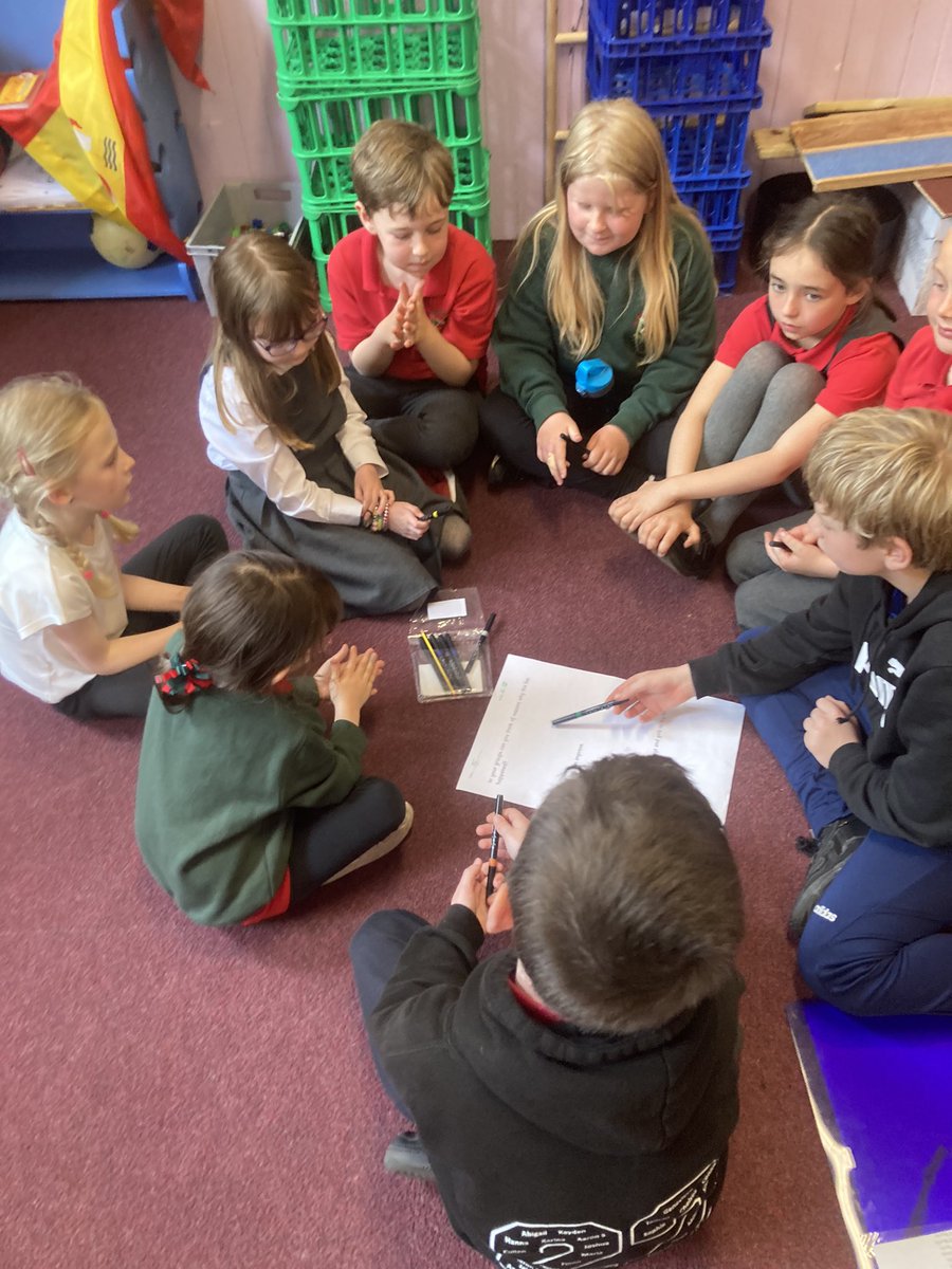 ShottsStPats's tweet photo. Kingshill are hard at work thinking of ways we can improve behaviour across the school. Why has there been a change? What can we do to improve? What would motivate us? #improvement #thinkingcircles #pupilvoice https://t.co/5zf4CYEoe9