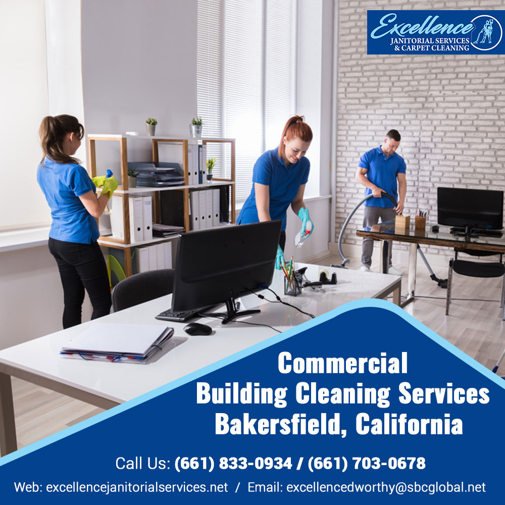 Let the experts from Excellence Janitorial Services & Carpet Cleaning handle the commercial building cleaning services in Bakersfield, California. We have all the experience and effective equipment to provide you with high-quality service.
#carpet 
excellencejanitorialservices.net/construction-c…