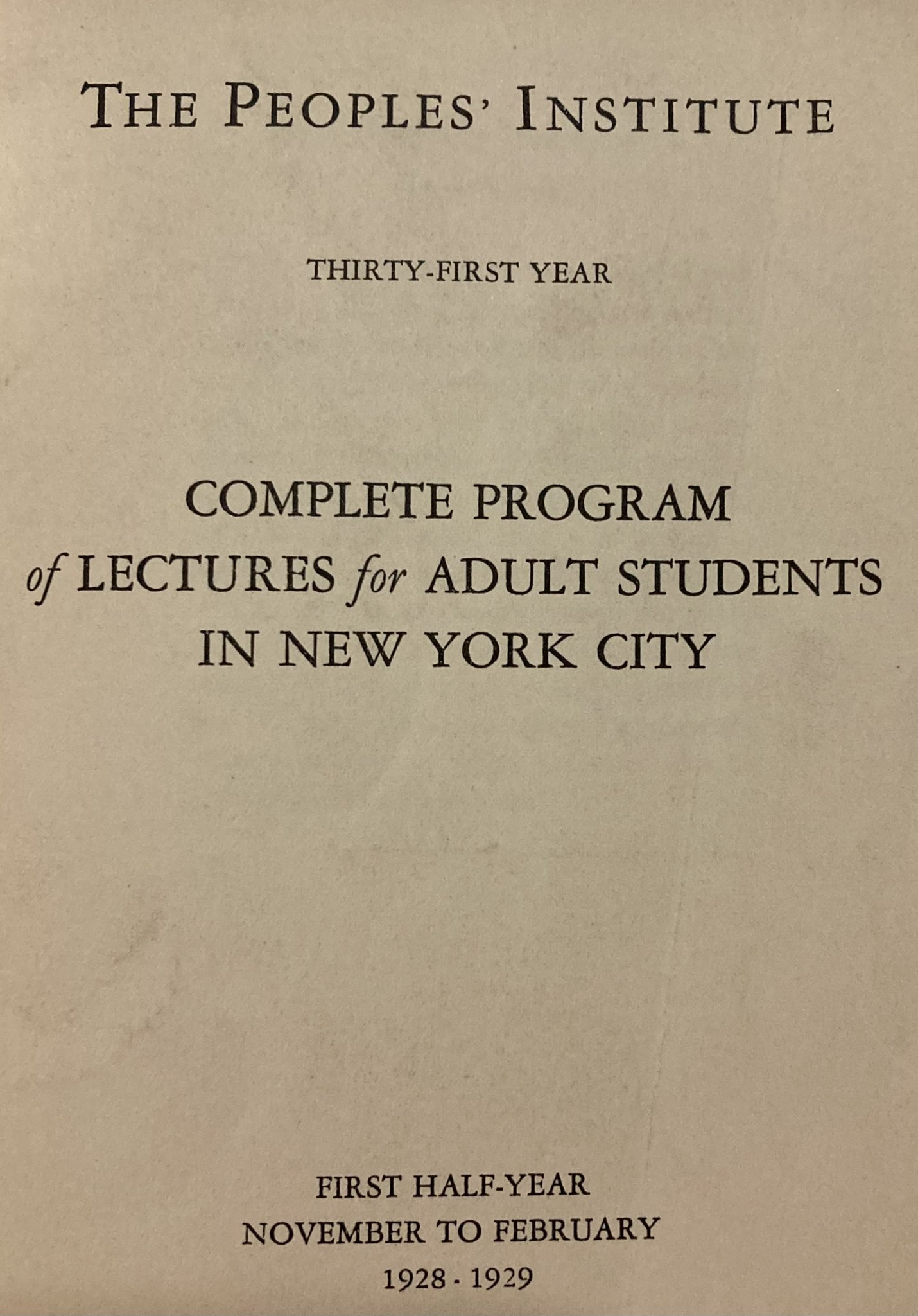 Cooper Union Library on Twitter "People’s Institute Science Lectures