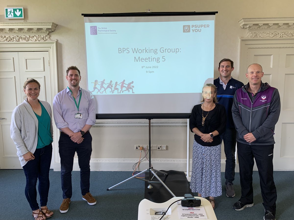 Psuperyou's tweet photo. Our 5th (and final) @BPS_DSEP research working group meeting took place earlier this week. Hosted at @UoR_LifeScience with half the group joining online. New resources, papers, and presentations coming soon -> https://t.co/UnBwha2OKo! 🏅🏈🎾🧠 https://t.co/DlDeoBKa1p