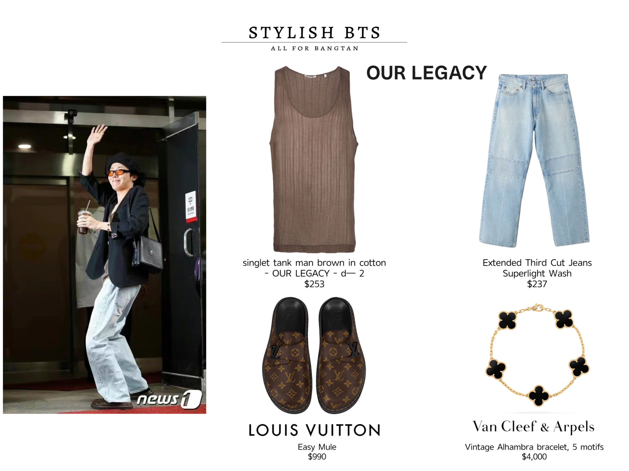 Stylish·BTS on X: 220610 #BTS Arriving at KBS for Music Bank Pre-recording  pt.1 #JIN #SUGA #JHOPE #RM Louis Vuitton，Wooyoungmi，Gucci，Our Legacy，Van  Cleef&Arpels，Visvim，New Balance #방탄소년단 #M