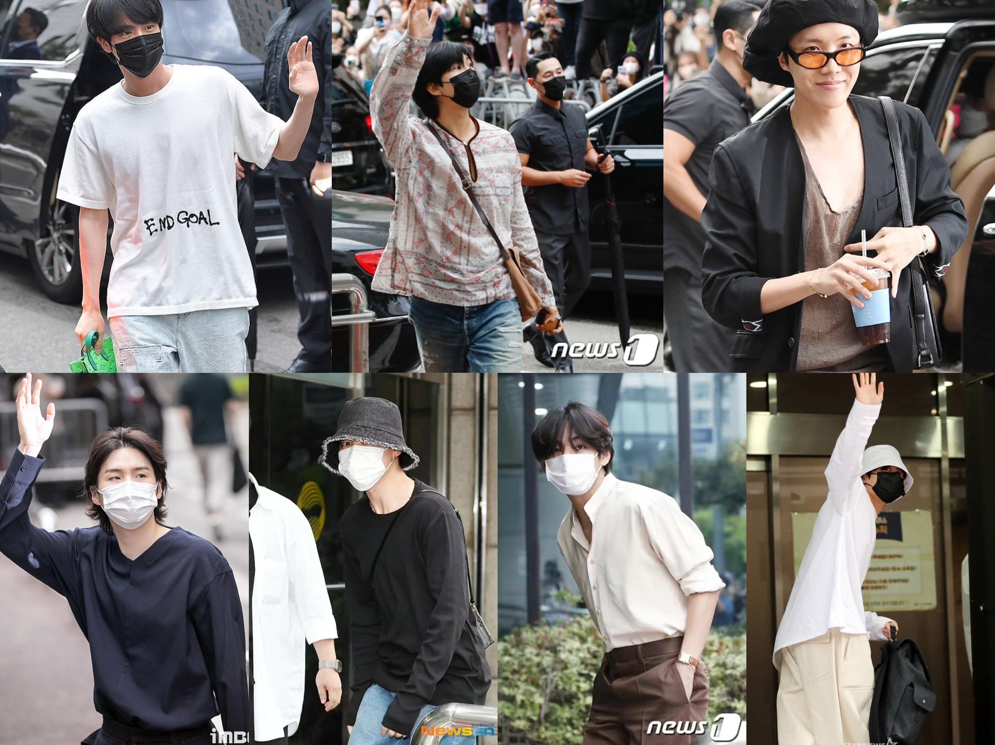 Stylish·BTS on X: 220610 #BTS Arriving at KBS for Music Bank Pre