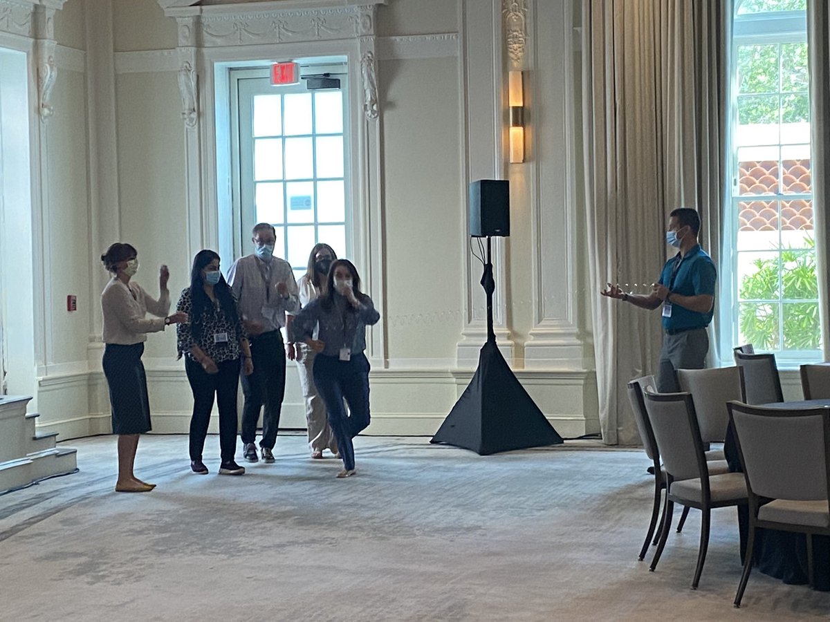 INSPIRE_Network's tweet photo. Improv warmup - what could the slinky be? How can we thinking outside the box to reach our goals? #INSPIREatIPSSW #IPSSW2022 @jabfay @jonduff42 https://t.co/p76cqxX2NM