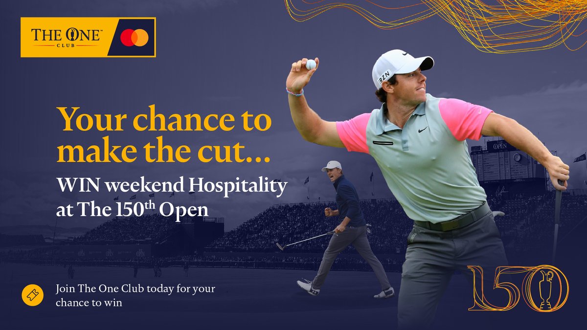WIN Hospitality at The 150th Open 👀

You could be in with a chance of winning a pair of Hospitality tickets for both Saturday and Sunday at The 150th Open. 

To enter, all you need to do is join The One Club for free and retweet this post. 

Good luck! bit.ly/WinTheOpenHosp…