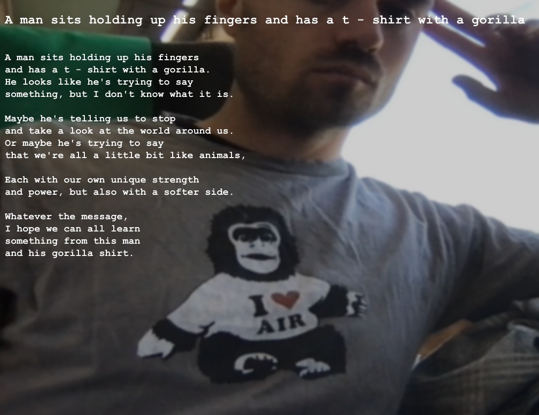 AndreasRef's tweet image. I am on my way to Gothenburg to participate in &quot;Neurologiska typografier&quot; at @textival tonight at 18:00. In the train I am testing a new project that generates poems directly from from pictures. #image2text #gpt3 #digitalpoetry