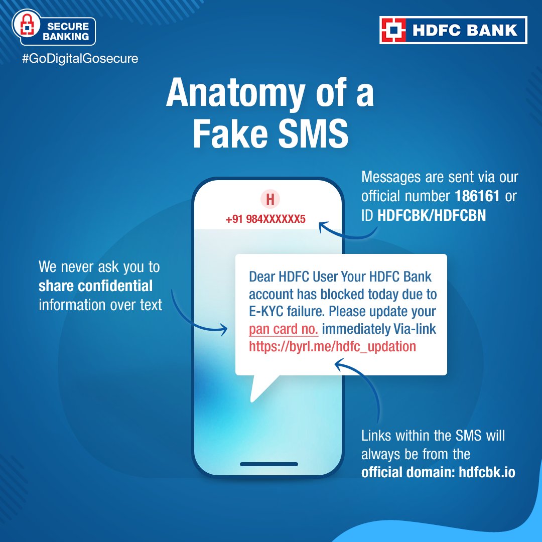 HDFC Bank on Twitter "GoDigitalGoSecure and never click on unknown