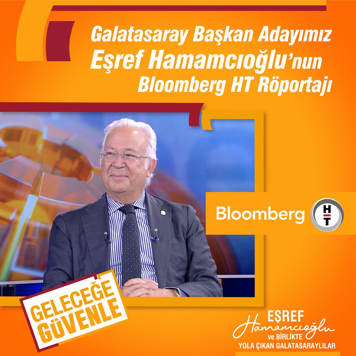 GelecegeGvn's tweet photo. Galatasaray Başkan Adayımız, Sn. Eşref Hamamcıoğlu’nun, Bloomberg HT'de yayınlanan röportajını seyretmek için aşağıdaki linke tıklayabilirsiniz. 

https://t.co/JDmXuunJyT 

#GeleceğeGüvenle #EşrefHamamcıoğlu https://t.co/u2zkr8Nctw