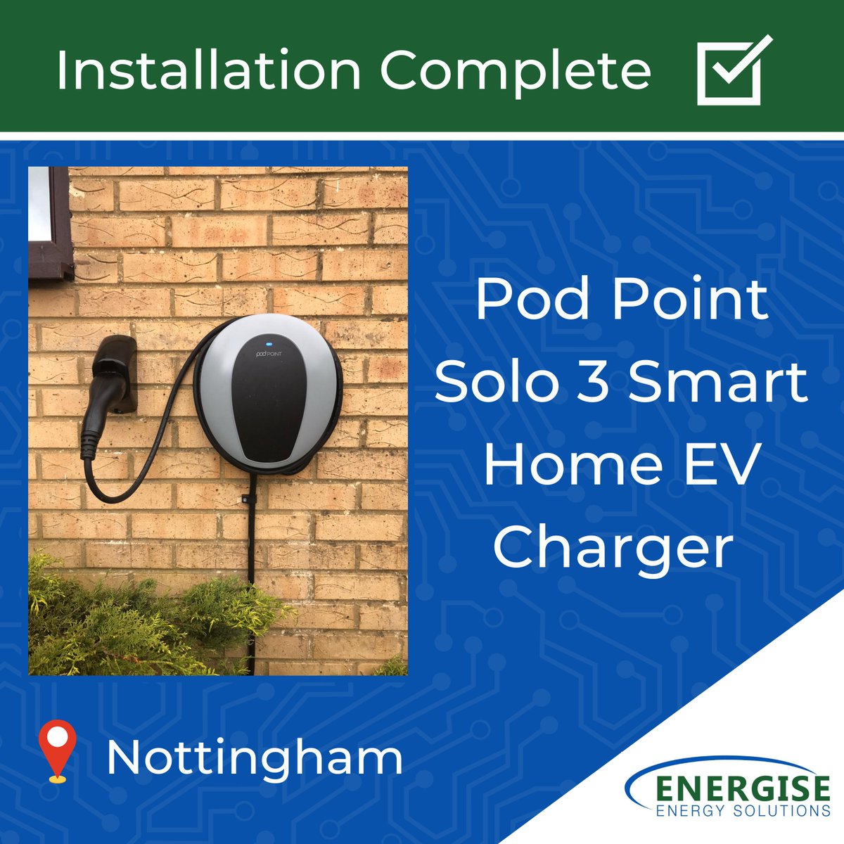 energiseenergy's tweet photo. Another super install from one of our expert EV team โก
๐ If you're thinking of making the switch our cracking range of Smart EV Chargers, including @pod_point can be viewed here - https://t.co/tB9oEC16ST
#Easee #PodPoint #Ohme #Wallbox #Zappi #EO #HomeEV #EVCharging https://t.co/hxYXQSWkat