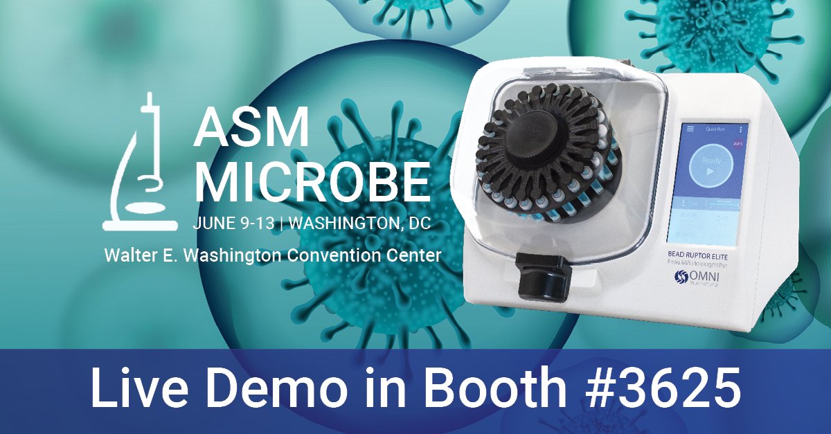OmniInc's tweet image. Stop by Booth #3625 and check out our Bead Ruptor Elite™ Bead Mill Homogenizer in action at #ASMMicrobe. Get a live demo and see how we can make your sample prep easy! bit.ly/3NBWngt #homogenizer #homogenizing #science #scientist #microbiologist #asm