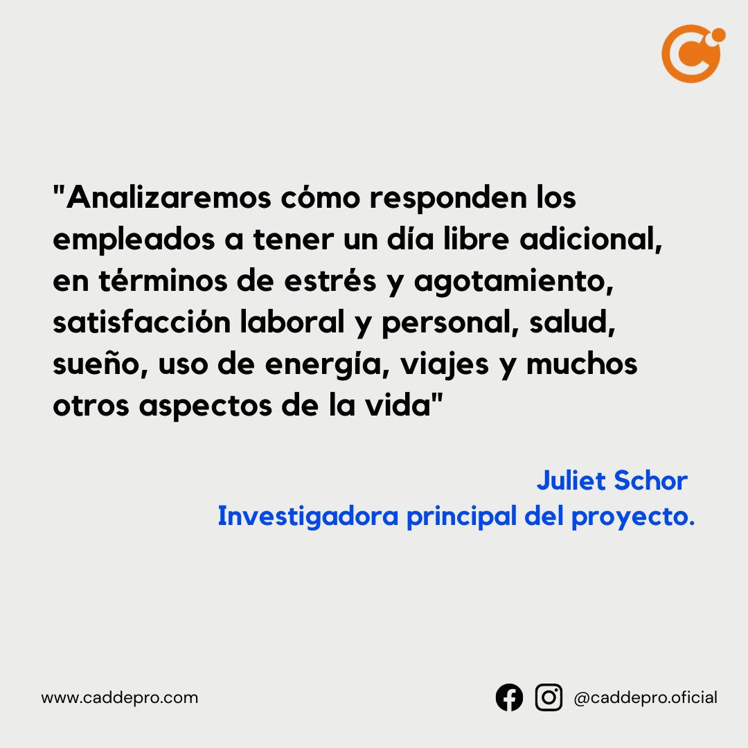 caddepro's tweet photo. LA SEMANA LABORAL DE 4 DÍAS. ¿Y por qué no? 
Aquí te contamos en breve cómo esta semana empezó el experimento que podría redefinir la semana laboral.
#Productividad #Caddepro https://t.co/sdb6DrXleL