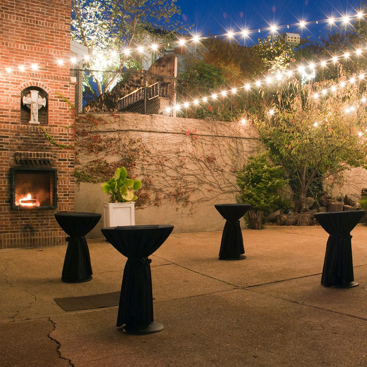 When the sun goes down and the heat of an STL summer day fades away, our courtyard provides the perfect ambiance for an event!  Use of the courtyard is included with all bookings.  Take a closer look at all our gorgeous indoor and outdoor event spaces at madart.com/the-space//