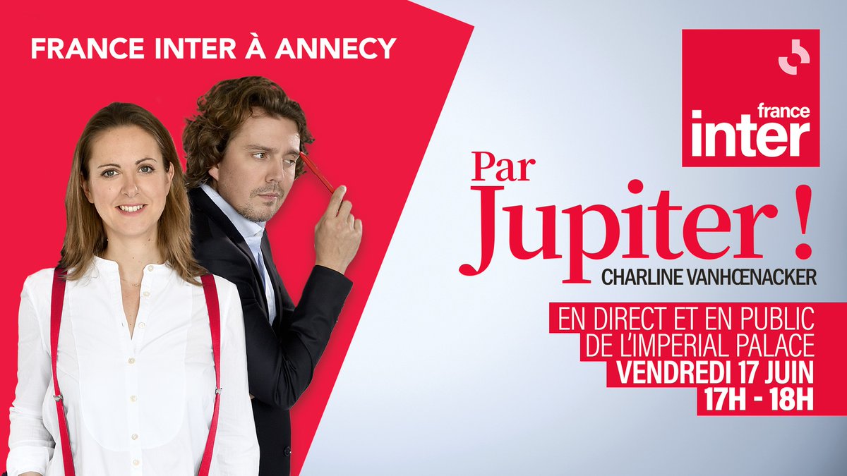 annecyfestival's tweet photo. #ParJupiter📻

Désormais habitués d'#AnnecyFestival, @Charlineaparis, @alexvizorek, Juliette Arnaud, Frédéric Fromet, Christine Gonzalez et Hippolyte Girardot, seront de retour en direct des bords du lac pour une émission "Par Jupiter" sur @franceinter.

Rdv vendredi 17 juin ! https://t.co/4n0irVjWrZ